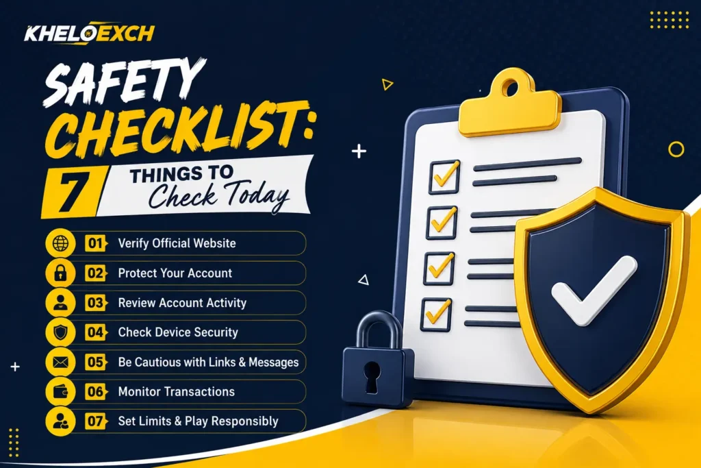 KheloExch Safety Checklist: 7 Things to Check Today