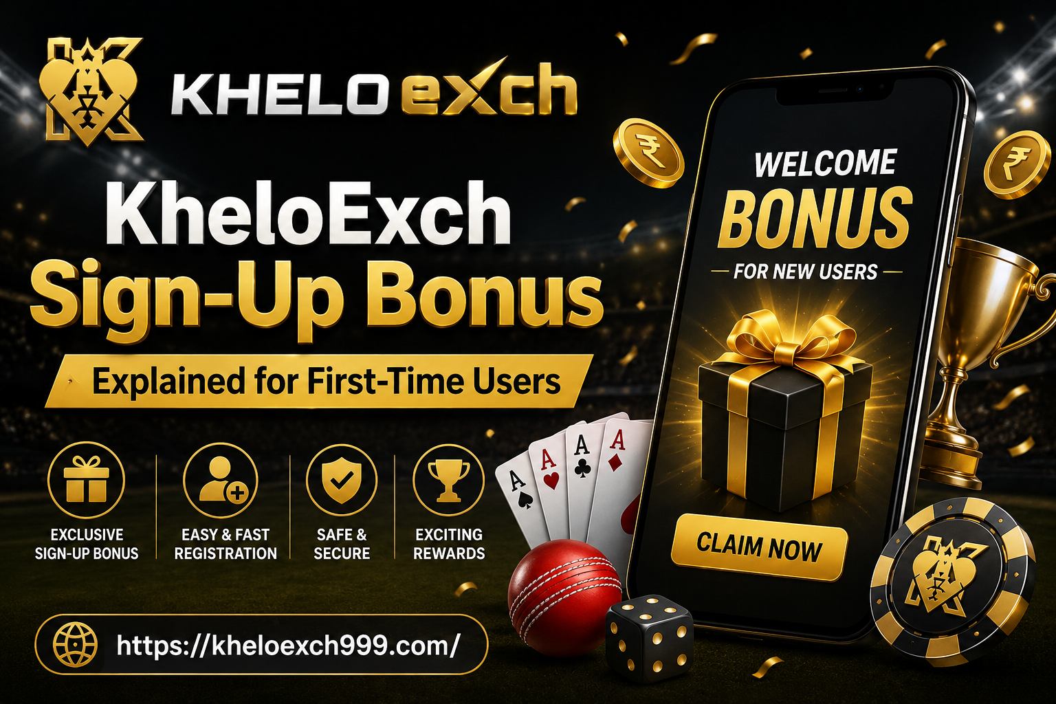 kheloExch sign-up bonus