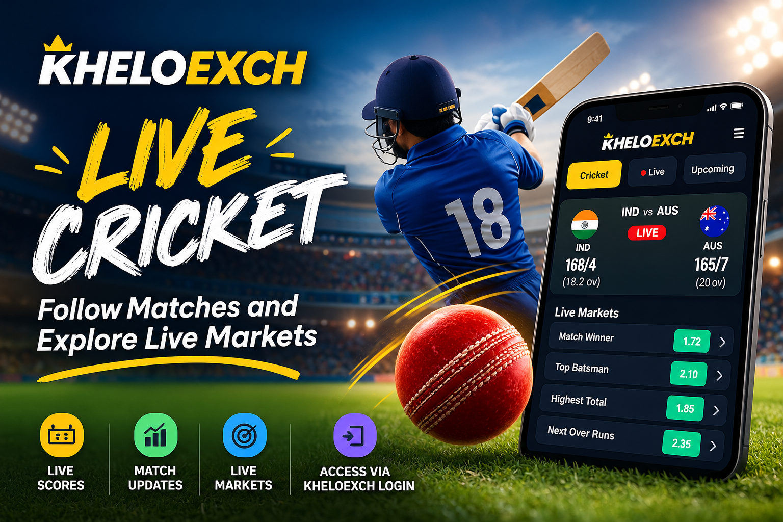 Kheloexch Live Cricket: Follow Matches and Explore Live Markets 